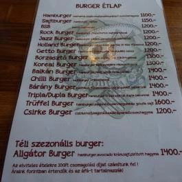 Bodega Konyha - Vágóhíd Budapest - Étlap/itallap