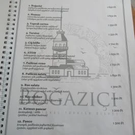 Bogazici Étterem Budapest - Étlap/itallap