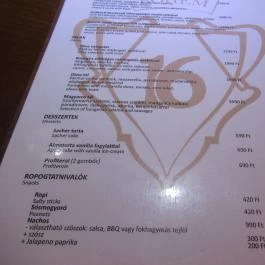 Bohem 16 - Bistro & Lounge Budapest - Étlap/itallap