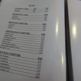 Bókay Kert, Budapest - Étlap/itallap