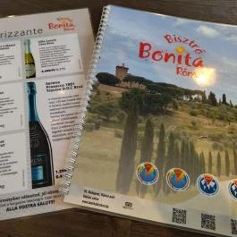 Bonita Bisztró Budapest - Étlap/itallap