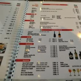 Bonita Bisztró Budapest - Étlap/itallap