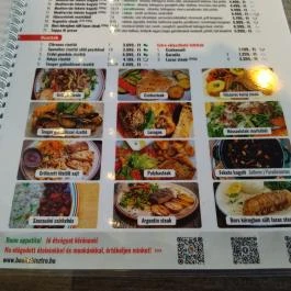 Bonita Bisztró Budapest - Étlap/itallap