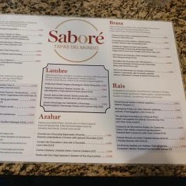 Saboré Tapas del Mundo Budapest - Étlap/itallap