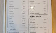 BonZsúr Kávézó Budapest - Étlap/itallap