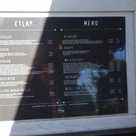 Borbíróság Budapest - Étlap/itallap