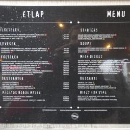 Borbíróság Budapest - Étlap/itallap