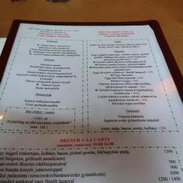 Bordó Bisztró Budapest - Étlap/itallap