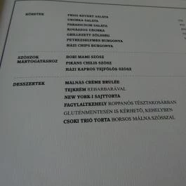 Bori Mami Gyöngyös - Étlap/itallap