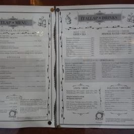 Borssó Bistro Budapest - Étlap/itallap