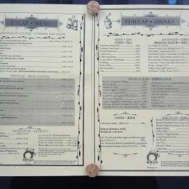 Borssó Bistro Budapest - Étlap/itallap