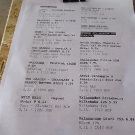 BrewDog Bar Budapest - Étlap/itallap