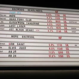 BrewDog Bar Budapest - Étlap/itallap