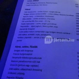 Bridges Food Bar Budapest - Étlap/itallap
