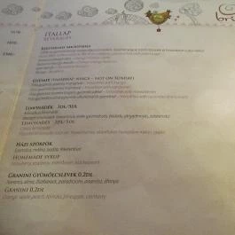 Briós Kávézó, Budapest - Étlap/itallap