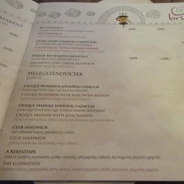 Briós Kávézó, Budapest - Étlap/itallap
