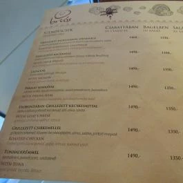 Briós Kávézó, Budapest - Étlap/itallap