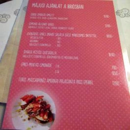 Briós Kávézó, Budapest - Étlap/itallap