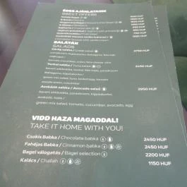 Brooklyn Bagel Budapest - Étlap/itallap
