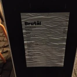 Brutål Budapest - Étlap/itallap