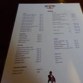 Bubba's Captains Pub Budapest - Étlap/itallap