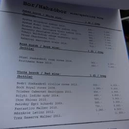 Bubble Chic Bistro, Budapest - Étlap/itallap