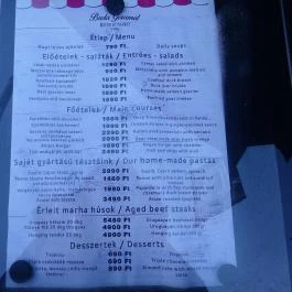 Buda Gourmet Budapest - Étlap/itallap