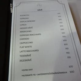 Budai Milieu Budapest - Étlap/itallap