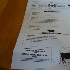 Budapest Barbecue Company Budapest - Étlap/itallap