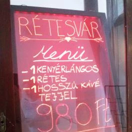 Budavári Rétesvár Budapest - Étlap/itallap