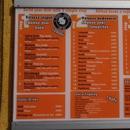 Buddha Mini - Király utca Budapest - Étlap/itallap