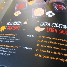 Buddha Original - Bartók Béla út Budapest - Étlap/itallap