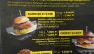 Buddies Burger - Blaha Budapest - Étlap/itallap