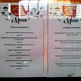 Bull's Eye - Belvárosi Piac Budapest - Étlap/itallap