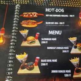 Burger Paradise, Makó - Étlap/itallap