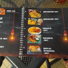 Burger Paradise, Makó - Étlap/itallap