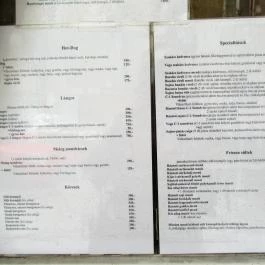 C-1 Gyorsétterem, Cegléd - Étlap/itallap