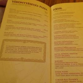 Cadran Pizzéria Pub Ráckeve - Étlap/itallap