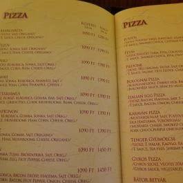 Cadran Pizzéria Pub Ráckeve - Étlap/itallap