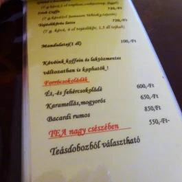 Café Antico, Székesfehérvár - Étlap/itallap
