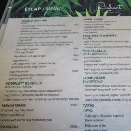 Café Babart Budapest - Étlap/itallap
