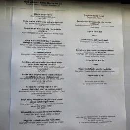 Café Bouchon, Budapest - Étlap/itallap