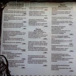 Café Bouchon, Budapest - Étlap/itallap