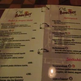 Café du Boucher Belga söröző-étterem Miskolc - Étlap/itallap