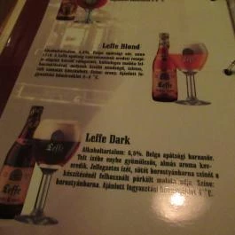 Café du Boucher Belga söröző-étterem Miskolc - Étlap/itallap