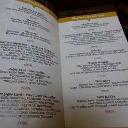 Crazy Café Budapest - Étlap/itallap