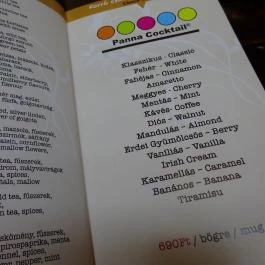 Crazy Café Budapest - Étlap/itallap