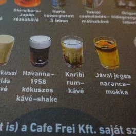 Cafe Frei - V17 Budapest - Étlap/itallap