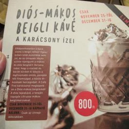 Cafe Frei - Corvin sétány Budapest - Étlap/itallap