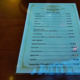 Café GlassHouse Budapest - Étlap/itallap